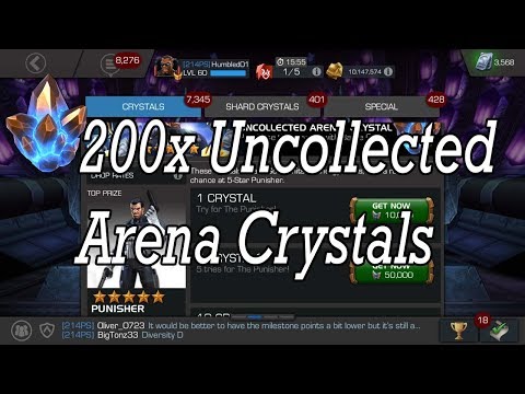 200 uncollected arena crystals (2 million battlechips) - Marvel Contest of Champions