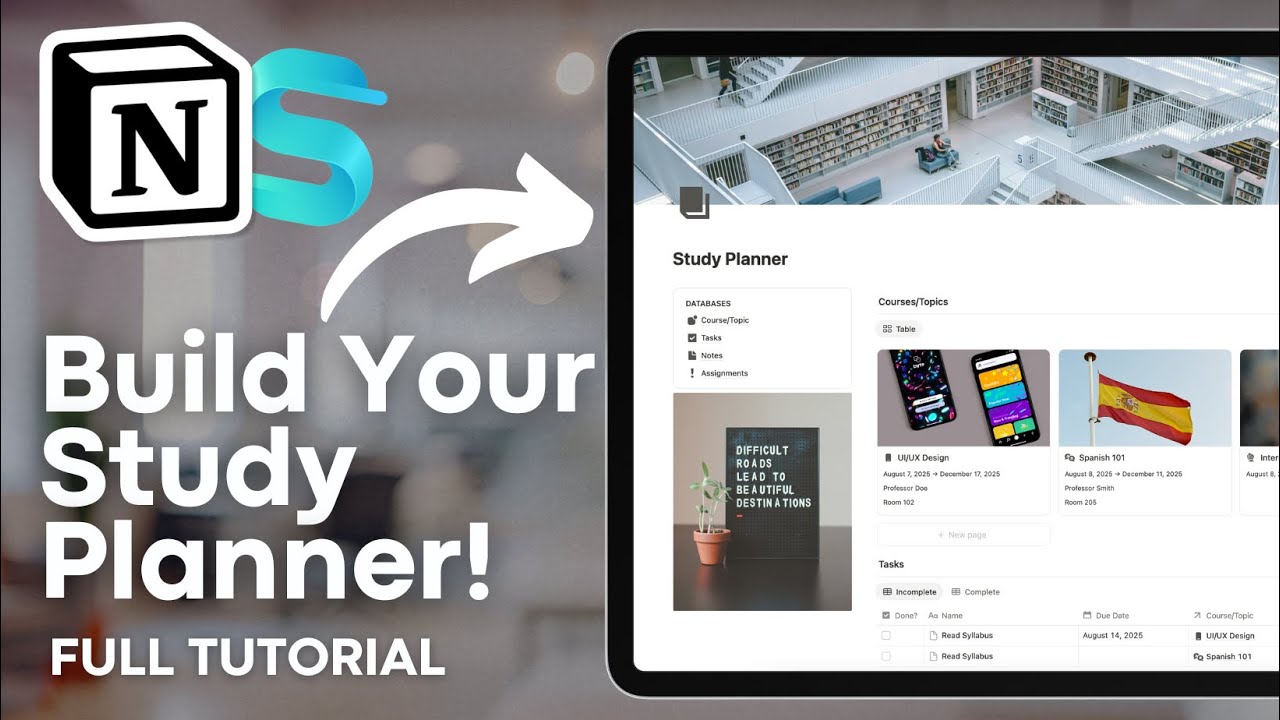 Create Your Perfect Notion Study Planner | Full Build & Tutorial