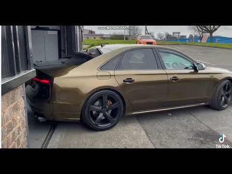 Audi S8 D4 MRC Tuned Teckwrap Midnight Black Gold AMB Wraps