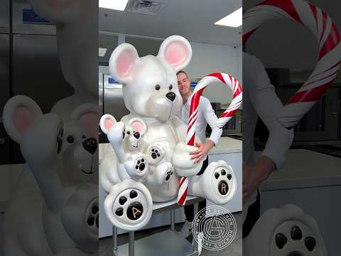 Chocolate Polar Bear! 🐻‍❄️ My teddy bear is wearing his holiday outfit! ❤️ #amauryguichon