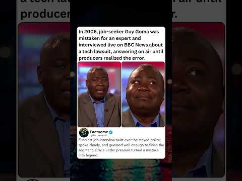 In 2006, job seeker Guy Goma was mistaken for an expert and interviewed live on BBC News about a tec