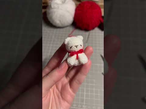 This is a polar bear I made in an hour while my power was out 🐻‍❄️ #crochetpolarbear