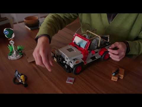 Gambar LEGO Jurassic Park Jeep Wrangler Set 1924 pcs 77984 - Merah