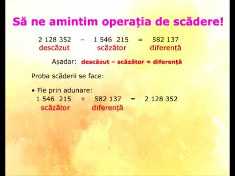 Operatia de scadere