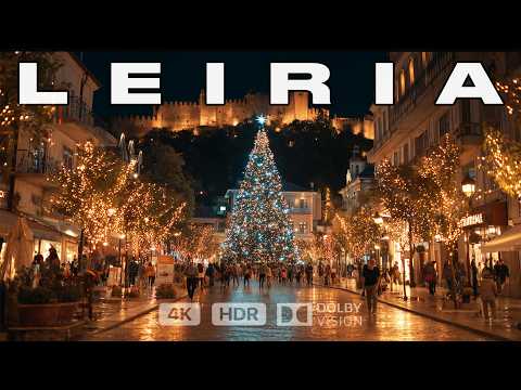 Leiria Christmas Lights 2025 🇵🇹 Festive Leiria Xmas Market ✨ Christmas Portugal Walking Tour