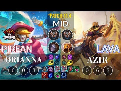 SG Pirean Orianna vs Lava Azir Mid - KR Patch 11.4