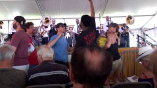 PresHall Brass: "Tootie Ma Is A Big Fine Thing" @ New Orleans JazzFest, May 4, 2014 (DSCF4162)