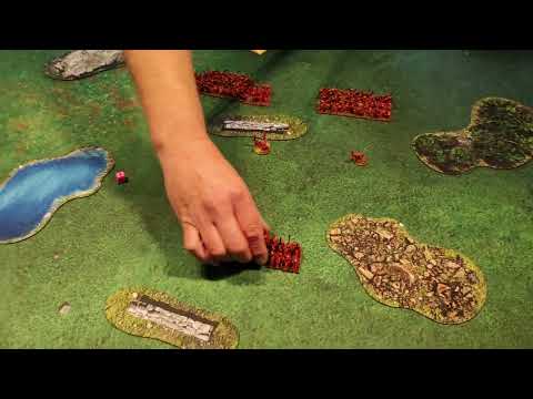 Warmaster Revolution 1000pt game in 1hr. Dark Elves Vs Daemons. Part 1 of 4.