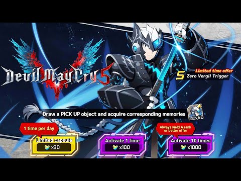 Rockman X DiVE - Zero Vergil Trigger Rolls!