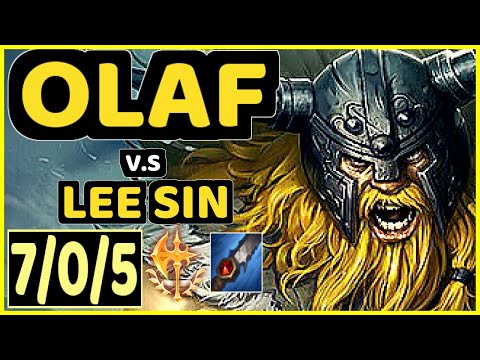 REGANK (OLAF) vs LEE SIN - 7/0/5 KDA JUNGLE CHALLENGER GAMEPLAY - KR