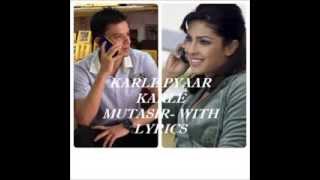 Mutasir | Karle Pyaar Karle | Javed Ali | Song | Lyrics - YouTube