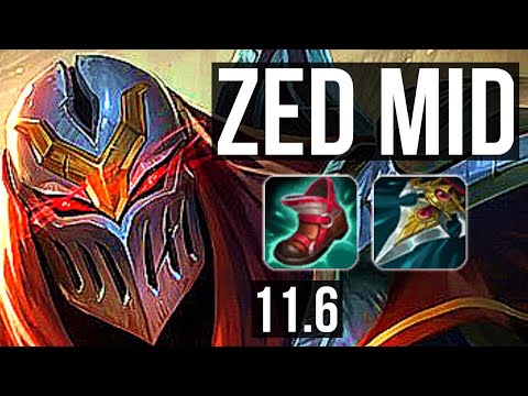 ZED vs LISSANDRA (MID) | 6/0/9, 65% winrate, Dominating | BR Challenger | v11.6