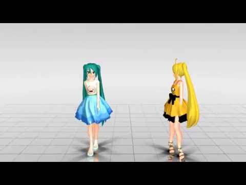 【MMD】Welcome To The Club - Test Models Adventure Time Miku and Neru