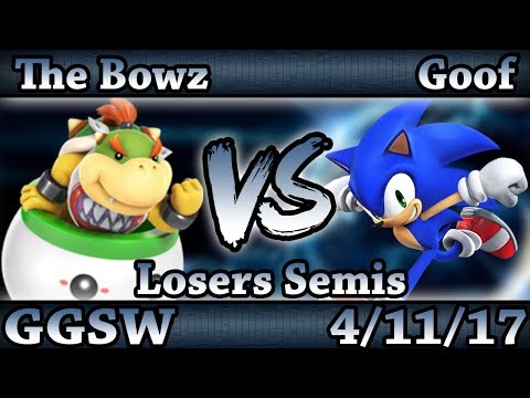 GGSW 28 - The Bowz (Bowser Jr) Vs. Goof (Sonic) Smash Wii U Losers Semis - Smash 4