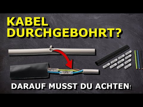 Elektroleitung Angebohrt. Fachmännische Reparatur (Anleitung). Kabel flicken mit Wago Steckverbinder