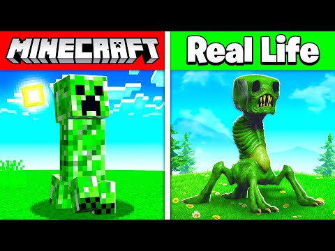 BeckBroJack - MINECRAFT MOBS IN REAL LIFE! (animals, items, bosses)