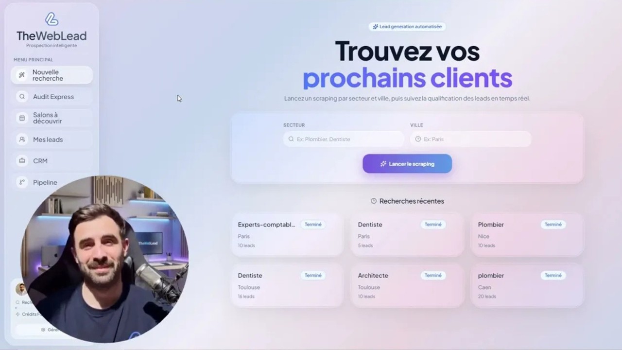 Aperçu de la vidéo de démonstration TheWebLead