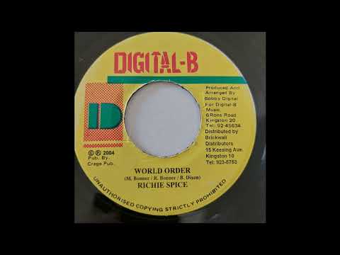 Richie Spice - World Order - Digital B 7inch 2004 One For The Road Riddim
