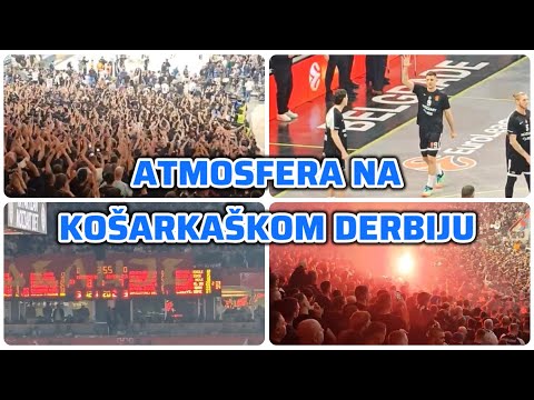 Partizan - Crvena zvezda: Atmosfera na košarkaškom derbiju u Beogradskoj areni