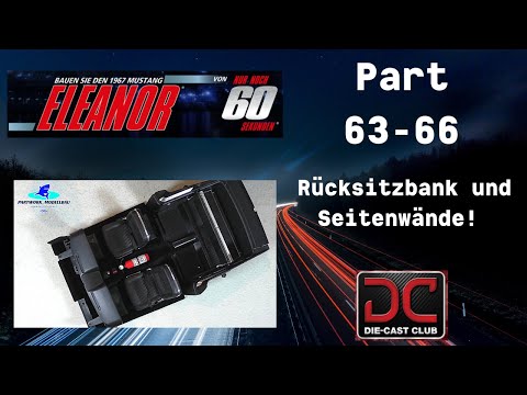 Eaglemoss 1967er Mustang ELEANOR Part 63 - 66 - Rücksitzbank und Seitenwände!