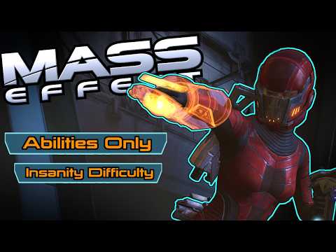 Can I Beat Mass effect 1's Insanity Difficulty With only Abilities?! | Mass Effect Challenge Run!!!
