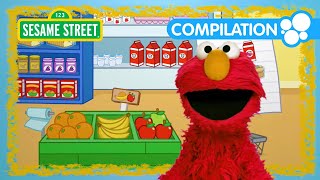 Sesame Street: Elmo Goes to the Grocery Store | Fruits & Vegetables Songs Compilation