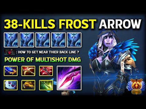 EPIC 38-KILLS FROST ARROW QUEEN Drow Ranger | Daedalus + Stygian LVL2 DESO | Insane Multishot Damage