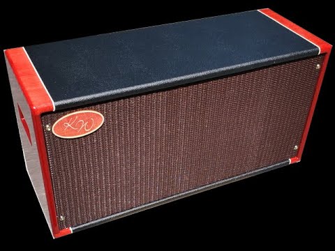 KW Cabs HB-2 - Cherry Red Sapele & Black Tolex 2x12 Guitar Speaker Cabinet image 8
