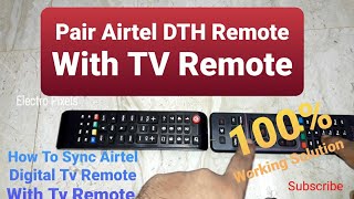 How To Pair (Sync)Airtel DTH Remote With Tv Remote|Steps for pairing Airtel Dth Remote with Tv|part1
