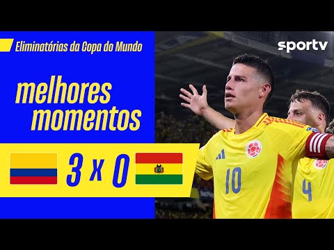 Gols e lances de Colômbia x Bolívia