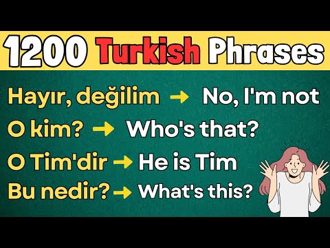 1200 Turkish Phrases - Complete Parts - Improve Your Turkish with Useful Phrases | Language Animated