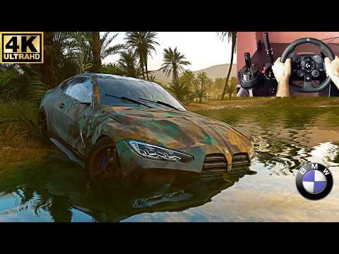 Rebuilding BMW M4 Competition G82 | Forza Horizon 5 | Steering Wheel Gameplay