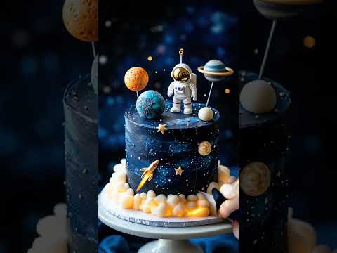 Astronaut Cake! 🚀🌌 Would YOU Take a Bite of the Moon