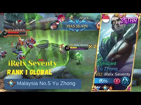 OFFLANE MONSTER ❗| GAMEPLAY YU ZHONG TOP 1 GLOBAL BY iRelx Seventy | MOBILE LEGENDS : BANG BANG