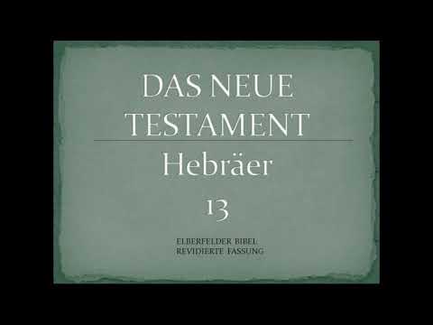 Hebräer 13 - Elberfelder Bibel