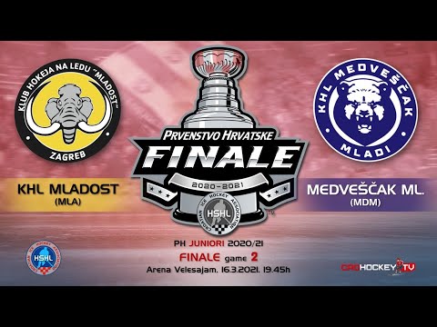 Game 2 FINALE PH Juniori - KHL Mladost vs KHL Medveščak Mladi