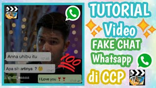 Download lagu TUTORIAL FAKE CHAT WHATSAPP MENGGUNAKAN VIDEO DI CCP ✨ || CCP TARAFI ❤ mp3