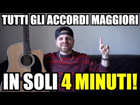 CHITARRA: TUTTI GLI ACCORDI MAGGIORI IN SOLI 4 MINUTI!