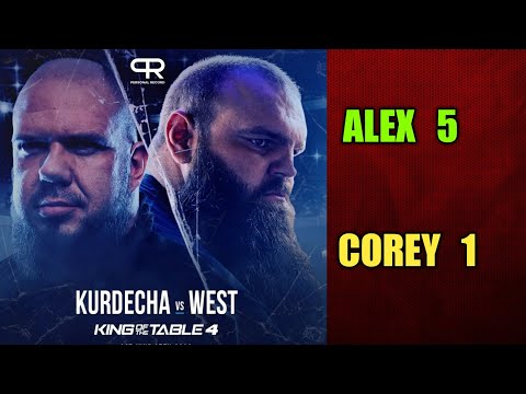Corey West vs Alex Kurdecha prediction King of the table 4