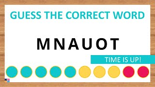 Guess the Correct Word! Unscramble in Record Time! 6 Letters | Agent Quiz