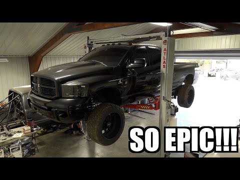 FIRST HEAVY DUTY TRUCK ON THE NEW LIFT!!! SUPER SKETCHY!!!!