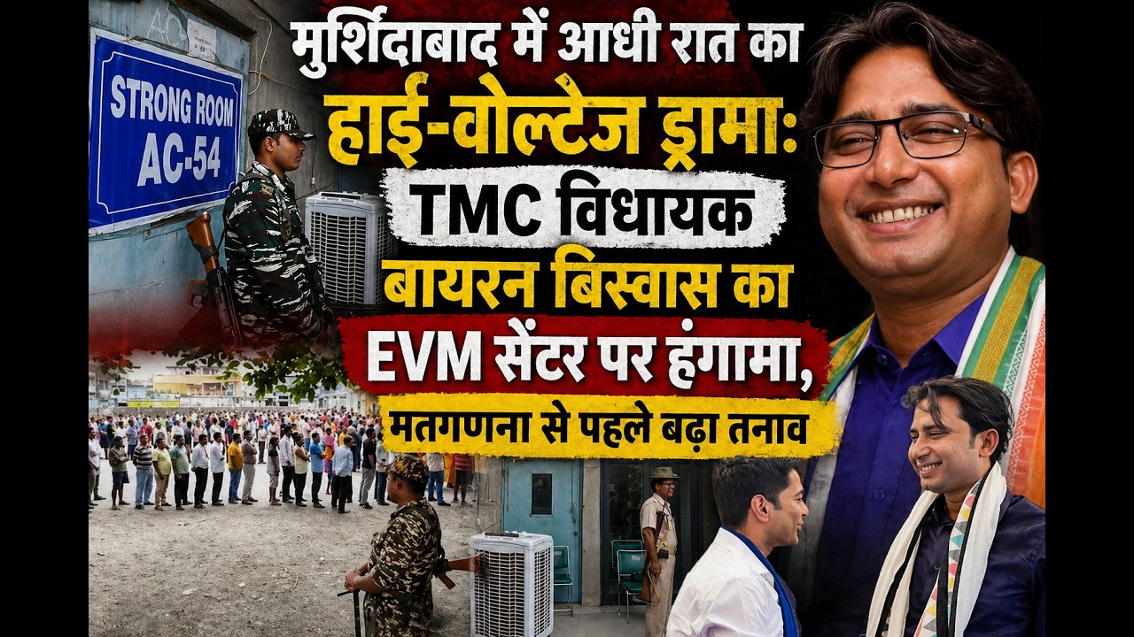 TMC विधायक बायरन बिस्वास का EVM सेंटर पर हंगामा, मतगणना से पहले बढ़ा तनाव