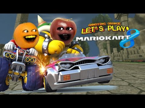 MARIO KART 8 | Annoying Orange vs Midget Apple