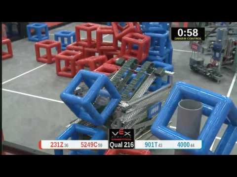 2015 VRC Tech Q216 - 231Z 5249C vs 901T 4000 - 50 to 44 - VEX Worlds 2015 - Technology Division