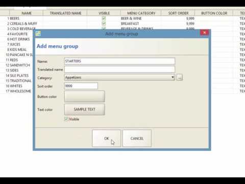 Floreant POS Menu Item Entry