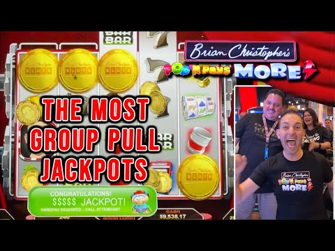 OMG!! We got the MOST JACKPOTS EVER in a Group Pull & it's on MY SLOT MACHINE 😱