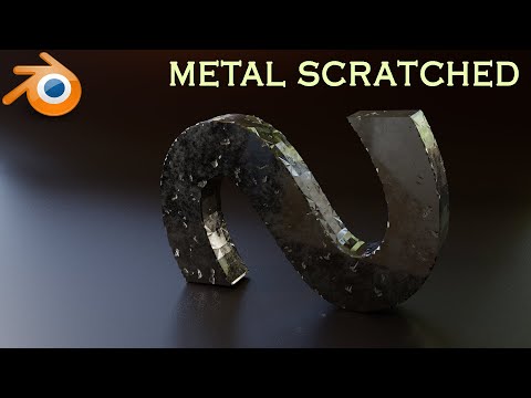 Quick create metal scratched text in Blender - 214