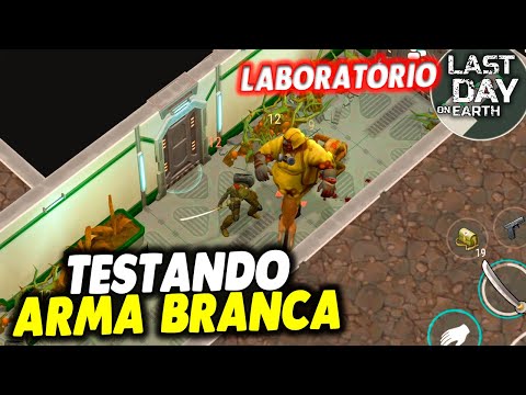 TESTANDO ARMA BRANCA NO SETOR A1 DO LABORATÓRIO - Last Day On Earth