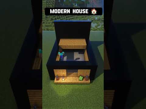 Epic Modern House Build in Minecraft! 😱🔥#shorts