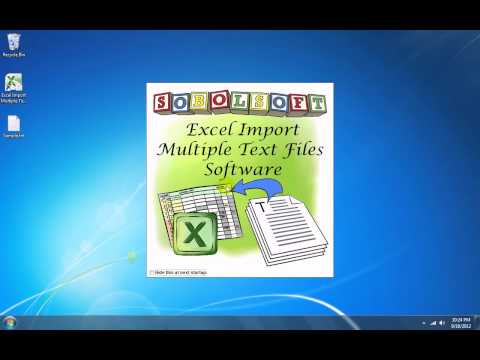 Excel Import Multiple Text Files Software